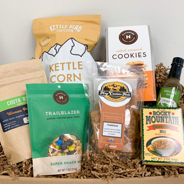 We love including locally made food from Denver makers for our curated gifts and care packages. 