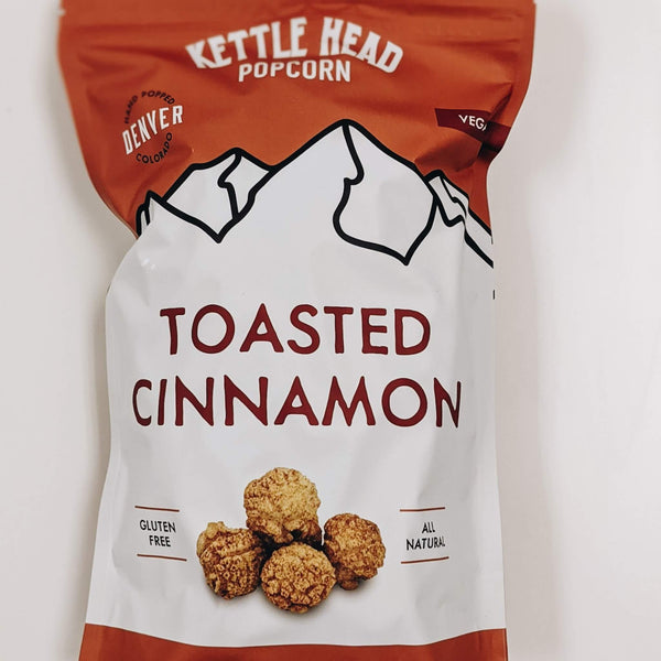 Do you have a popcorn addiction?  Try our Toasted Cinnamon Kettle Head Popcorn made in Denver, CO for a unique taste!